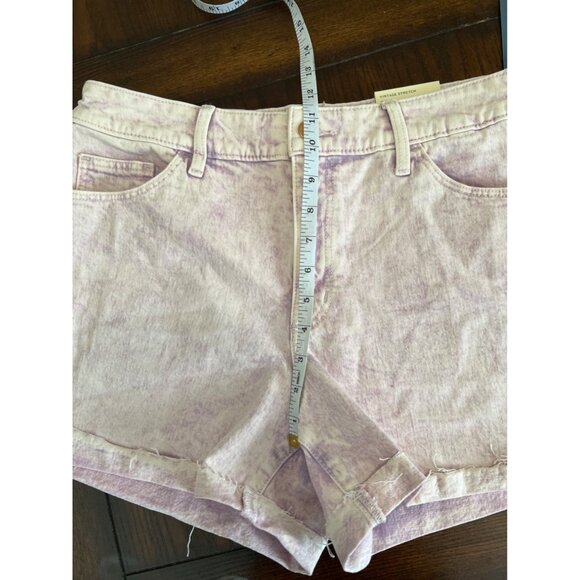 Universal Thread Vintage Midi Jean Shorts Purple Acid Wash Denim Raw Hem NEW 12 - Picture 9 of 10